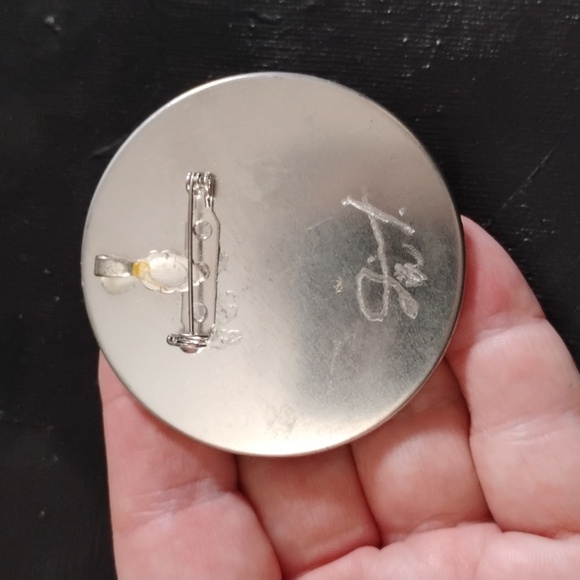 Artisan Spooky Ethereal Brutalist Sculpted Brooch Couple